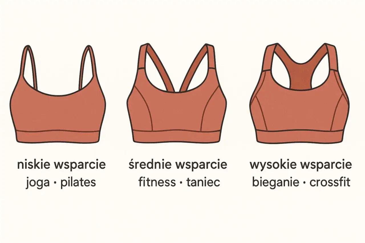 dobór biustonosza sportowego wysokie wsparcie